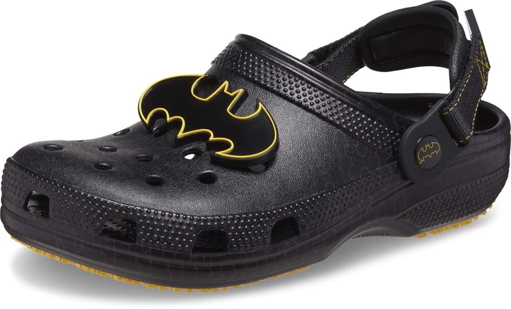 CROCS UNISEX-ADULT CLASSIC ADJUSTABLE BATMAN CLOGS | SLIP RESISTANT WORK SHOES,